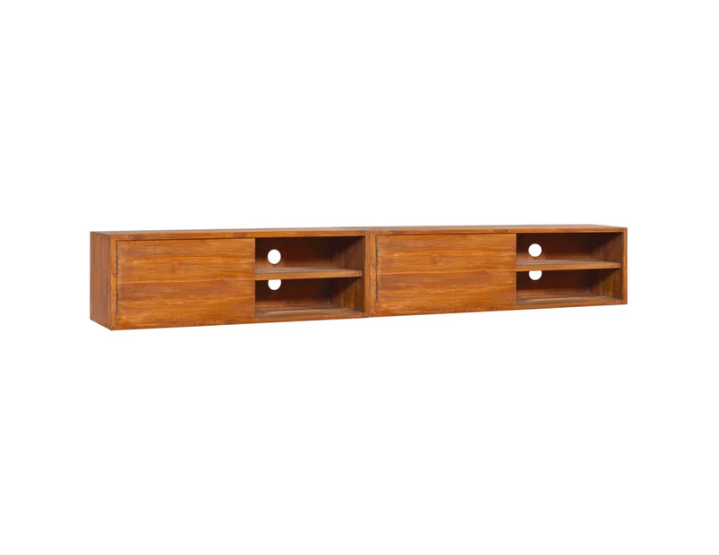 vidaXL Wall-mounted TV Cabinet 180x30x30 cm Solid Teak Wood