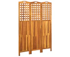 3-Panel Room Divider 121x2x170 cm Solid Acacia Wood