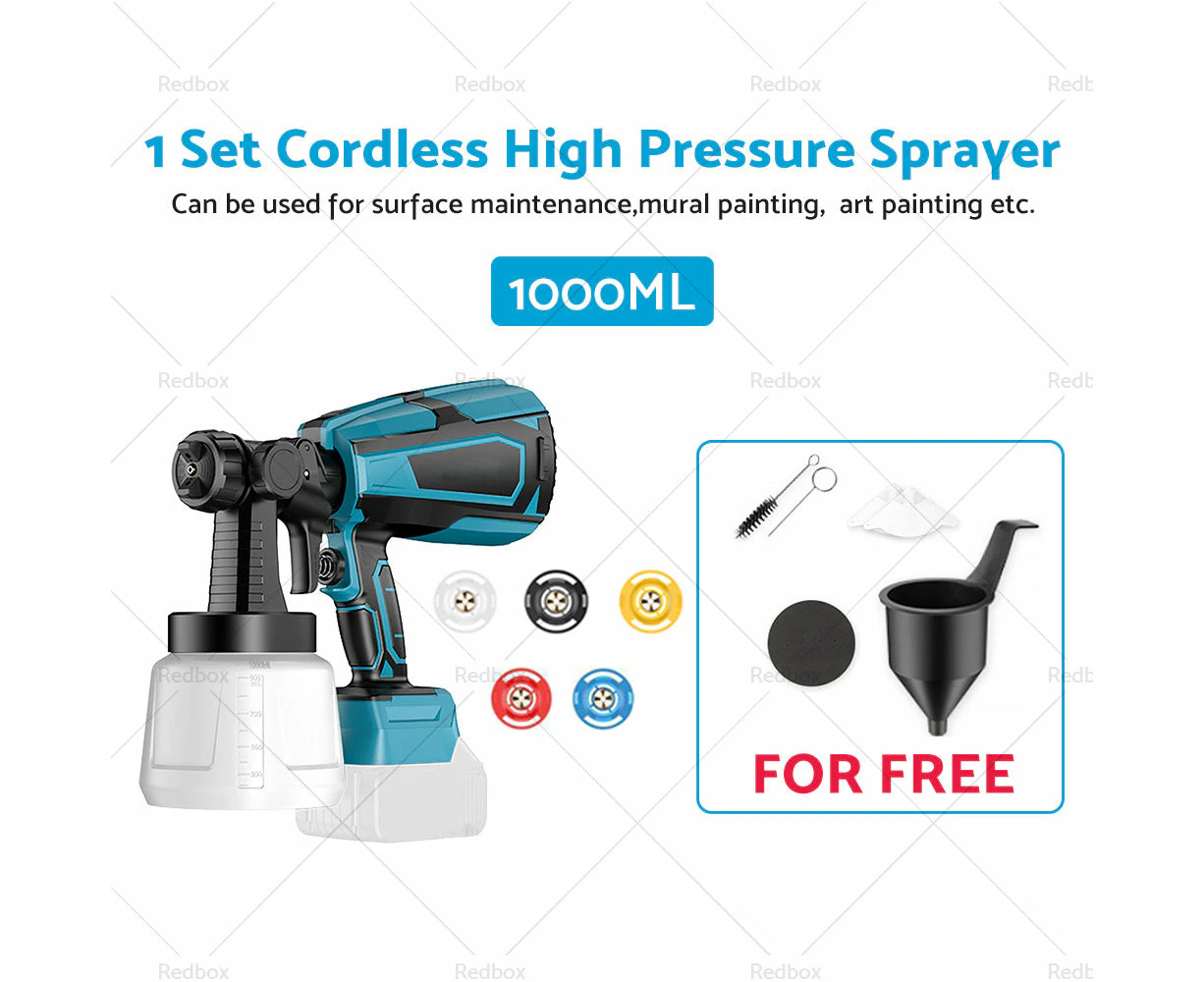 Cordless High Pressure Spray Gun Airless Paint Sprayer For Makita Battery