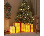 vidaXL Lighted Christmas Boxes 3 pcs 64 LEDs Warm White