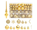 111 Piece Christmas Bauble Set Gold Polystyrene