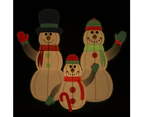 vidaXL Inflatable Snowman Family with LEDs 360 cm