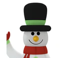 vidaXL Inflatable Snowman Family with LEDs 360 cm