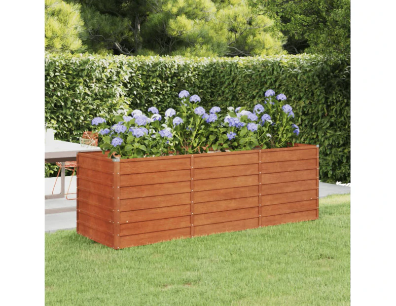 Garden Raised Bed Rusty 240X80x77 Cm Corten Steel