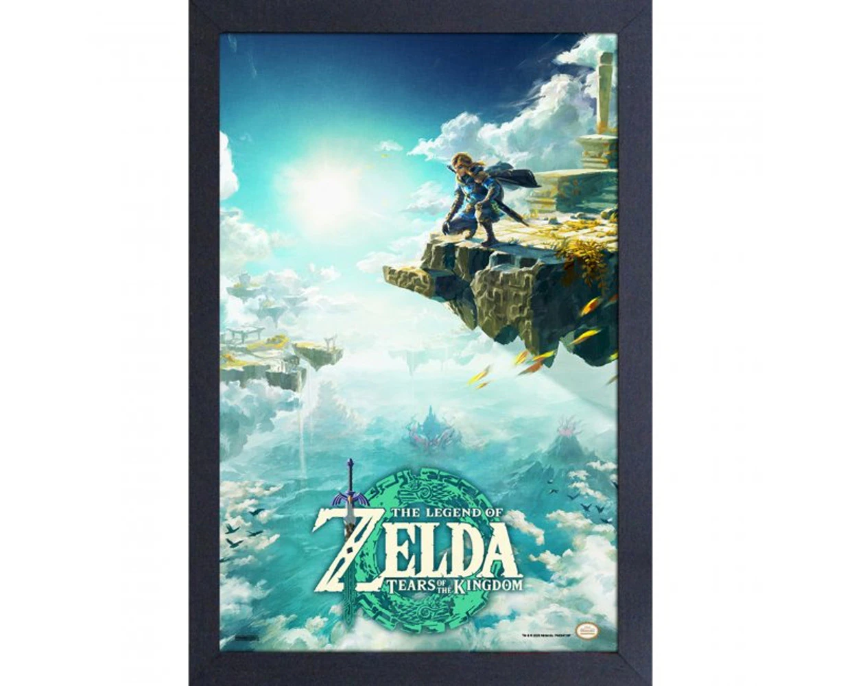 The Legend Of Zelda Tears Of The Kingdom 11 inch x 17 inch Framed Art Print