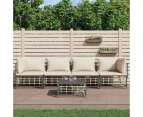 vidaXL 5 Piece Garden Lounge Set with Cushions Anthracite Poly Rattan