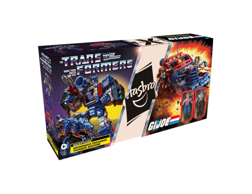 Transformers Collab G.I. Joe Soundwave Dreadnok Thunder Machine, Zartan and Zarana Action Figures