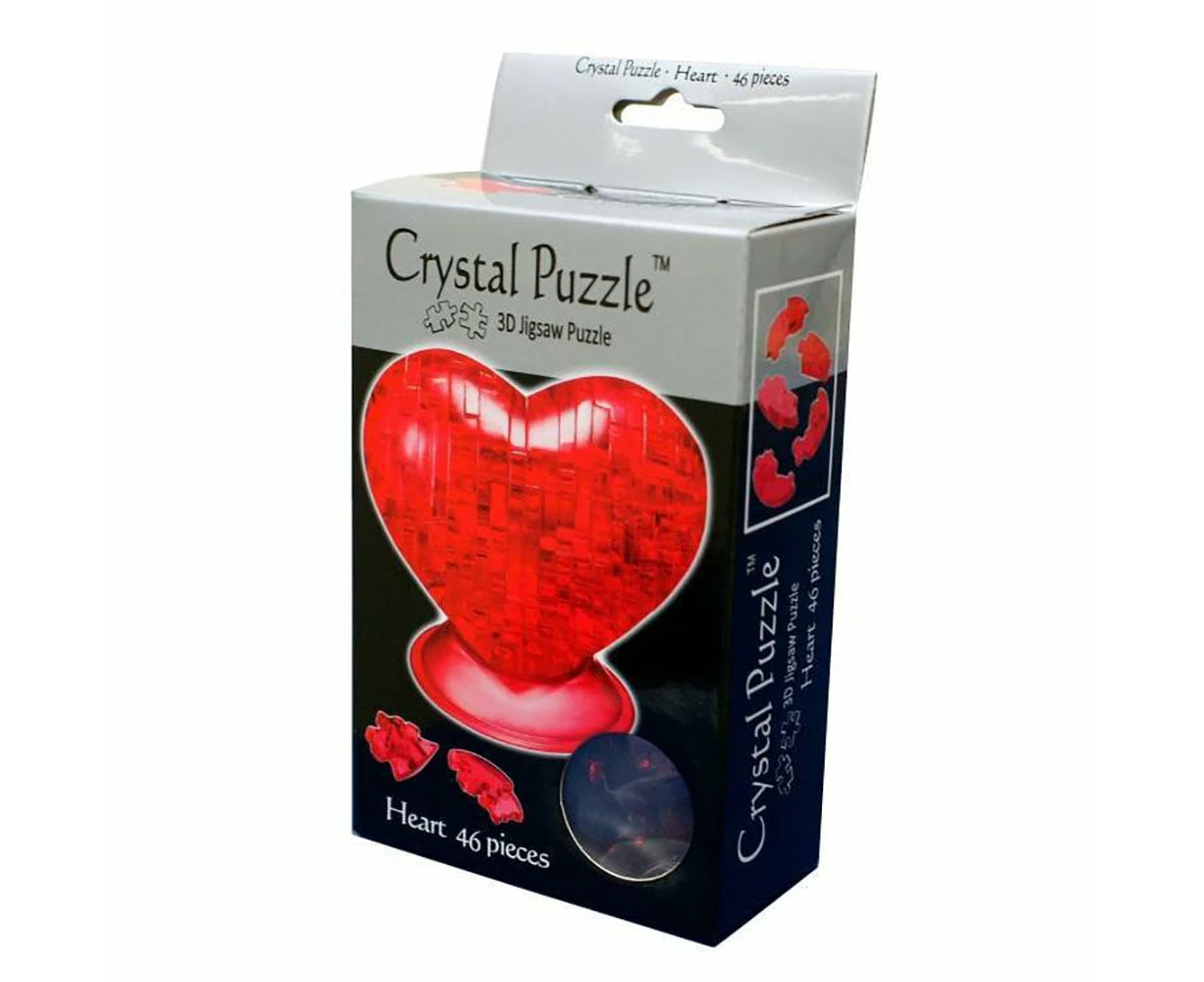 3D Crystal Puzzles Red Heart Puzzle