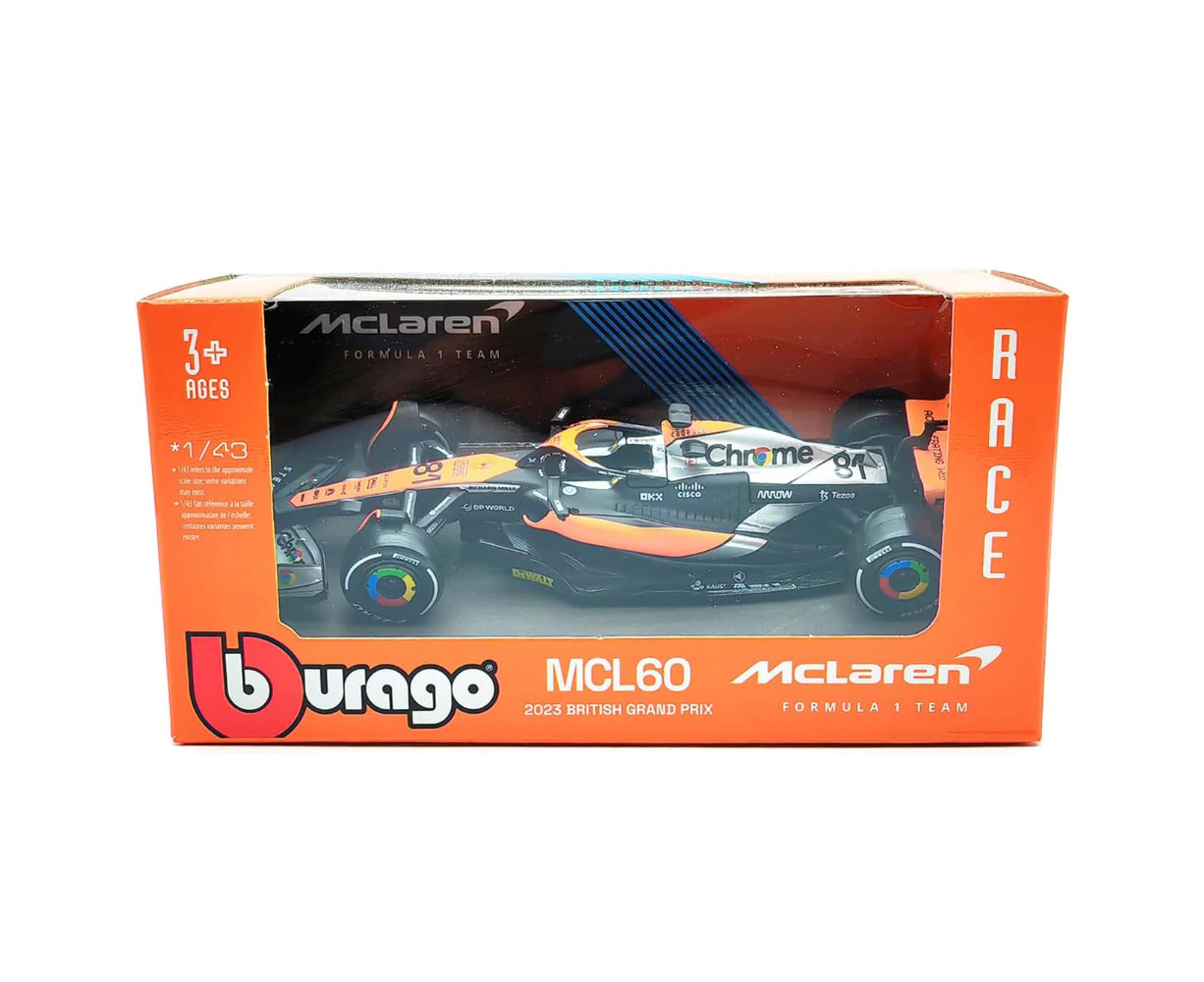 Bburago Formula Racing 2023 Mclaren MCL60 #81 Oscar Piastri 1:43 Scale Diecast Vehicle