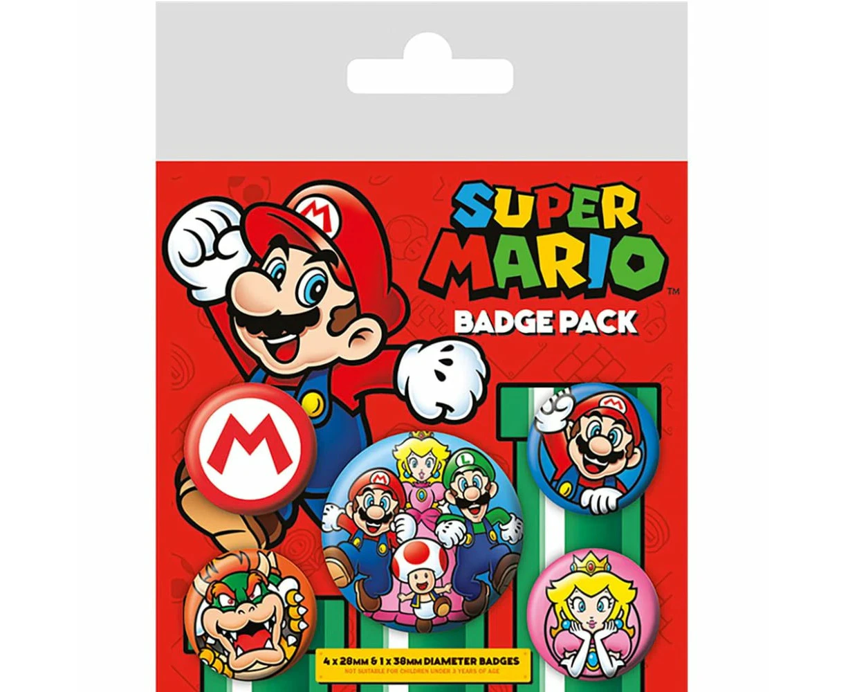 Super Mario Mario Badge Pack