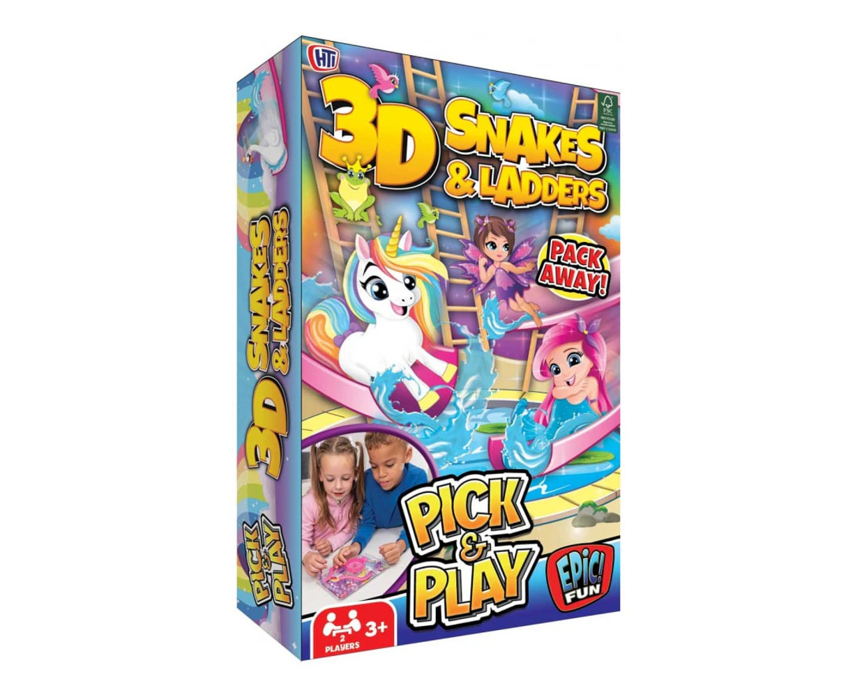 3D Snakes and Ladders Pick and Play 3D Travel Game