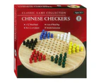 Classic Games Collection Chinese Checkers With Wooden Pegs Board Game