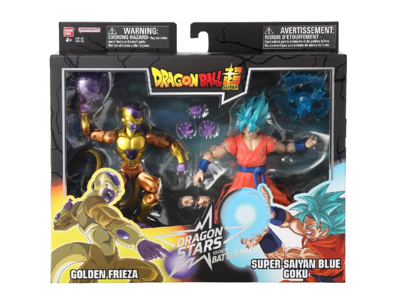 Dragon Ball Super Dragon Battle Pack Golden Frieza and Super Saiyan Blue Goku 6.5 inch Action Figures