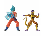 Dragon Ball Super Dragon Battle Pack Golden Frieza and Super Saiyan Blue Goku 6.5 inch Action Figures