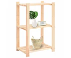 vidaXL 3-Tier Storage Racks 2 pcs 60x38x90 cm Solid Wood Pine 150 kg