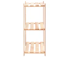 vidaXL 3-Tier Storage Racks 2 pcs 60x38x90 cm Solid Wood Pine 150 kg