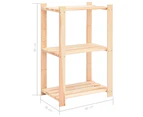 vidaXL 3-Tier Storage Racks 2 pcs 60x38x90 cm Solid Wood Pine 150 kg