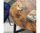 VASAGLE 80cm Round Dining Table RuStic Brown