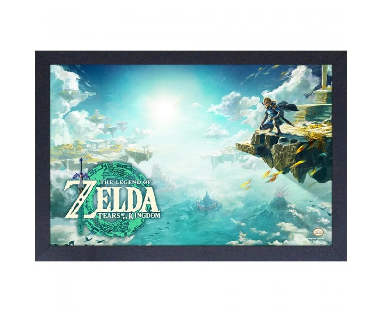 The Legend Of Zelda Tears Of The Kingdom Landscape 11 inch x 17' Framed Art Print