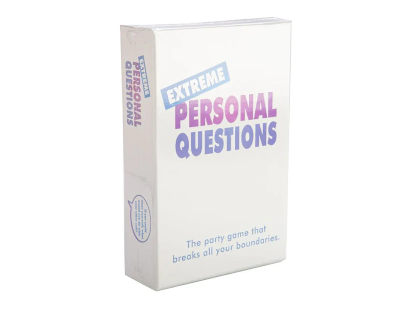 Extreme Personal Questions Card Game