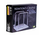 Newton's Cradle With White Marble-Look Base