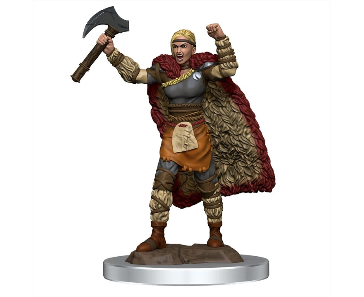 Dungeons and Dragons Premium Female Human Barbarian Axe Pre-Painted Figure