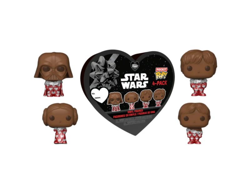 Star Wars Valentine 2024 Chocolate 4 Pack Funko POP! Vinyl