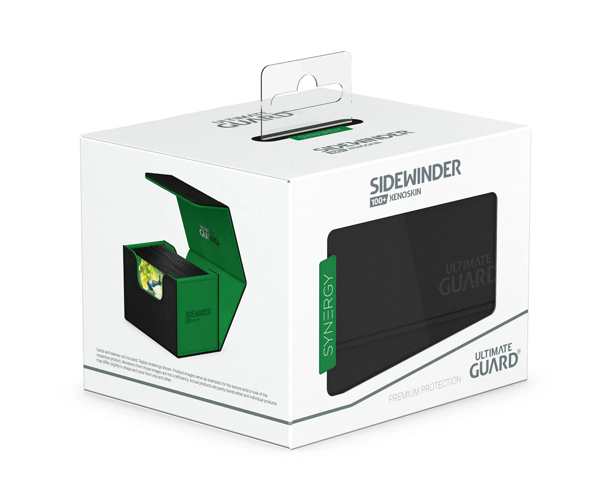 Ultimate Guard Sidewinder 100+ Synergy Deck Box (Black/Green)