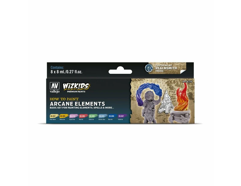 Wizkids Premium Paint Set By Vallejo: Arcane Elements