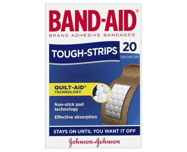 Band-Aid Tough Sterile Fabric Strips Pack of 20's