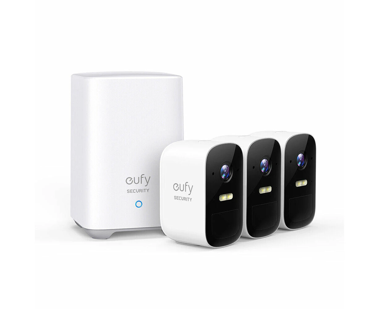 Eufy Security Cam 2C Pro 2K Security Kit 3 Pack + Homebase2 unit