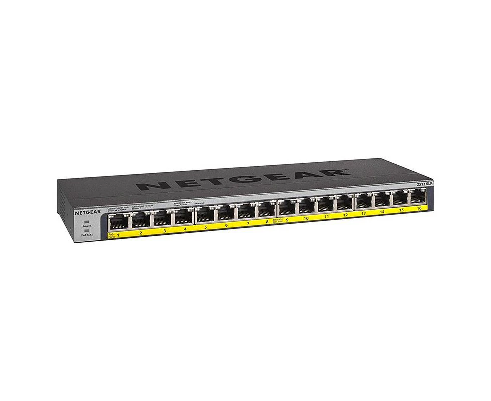 Netgear Prosafe 16 Port Gigabit Switch With 76w Poe Budget Grey