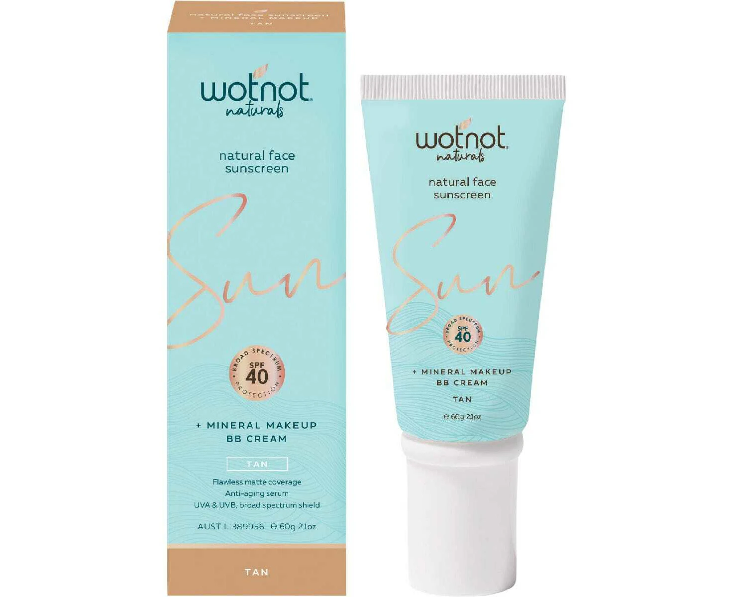 Natural SPF 40 Face Sunscreen & Tan BB Cream 60g