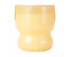 Citrus and Floral Swirl Glass Candle, Yellow - Anko