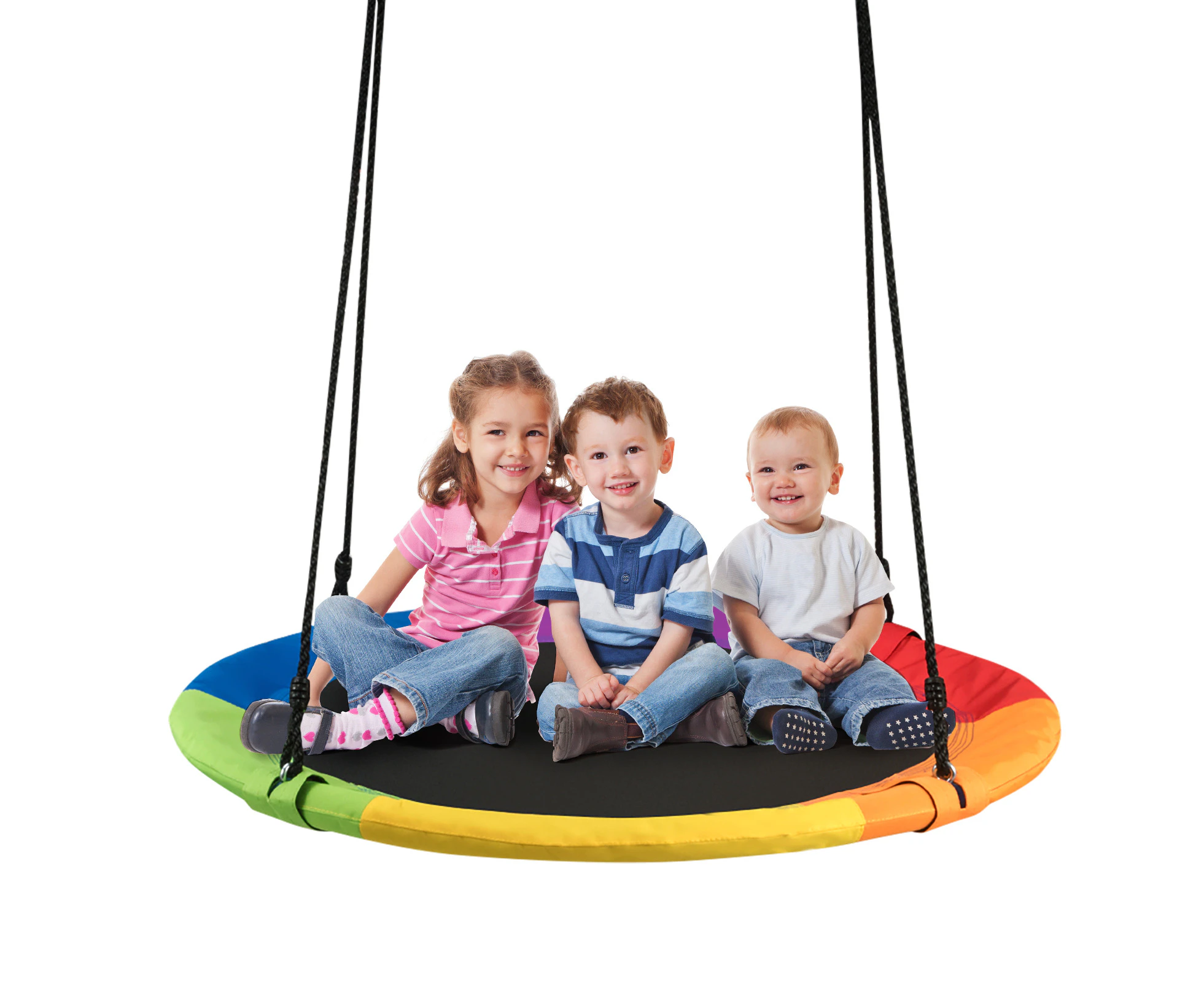 100cm Saucer Tree Swing Kids Play Swing Seat Hammock Chair Indoor Outdoor Activity Set