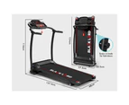 BLACK LORD Treadmill Electric Exercise Running Machine Foldable Home Gym Fitness