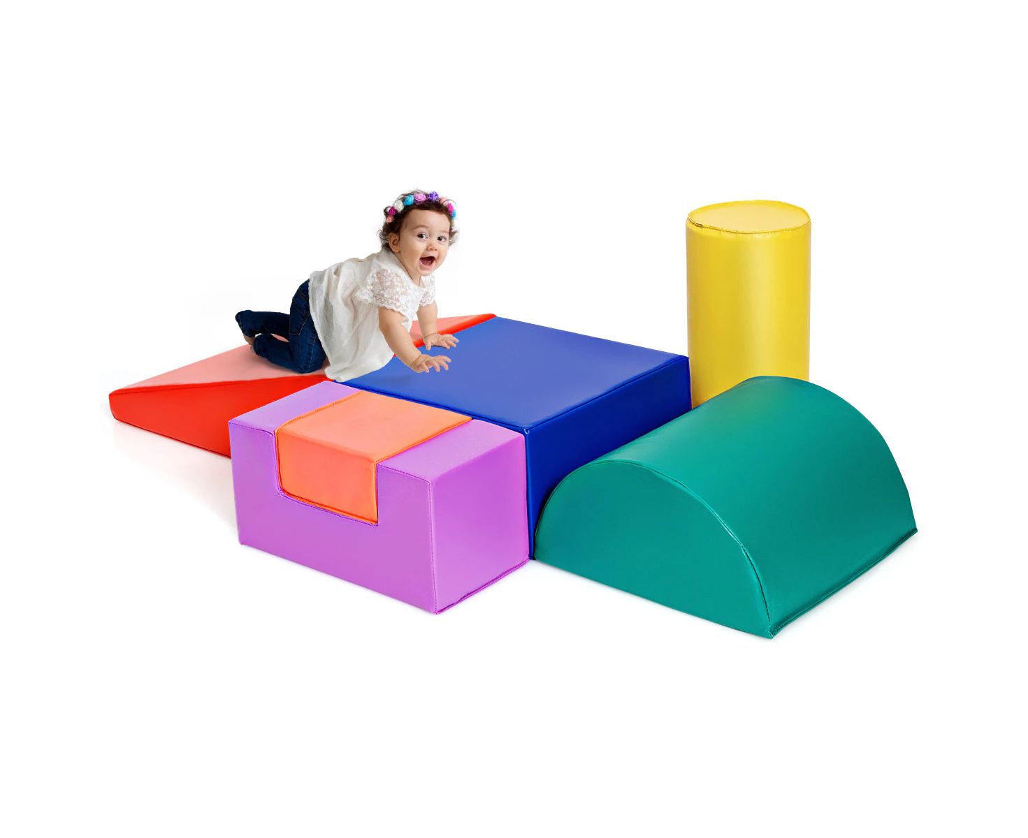 6PCS Kids Climb & Crawl Play Set Colorful Soft Foam Blocks Activity Toys Home Preschool Daycare