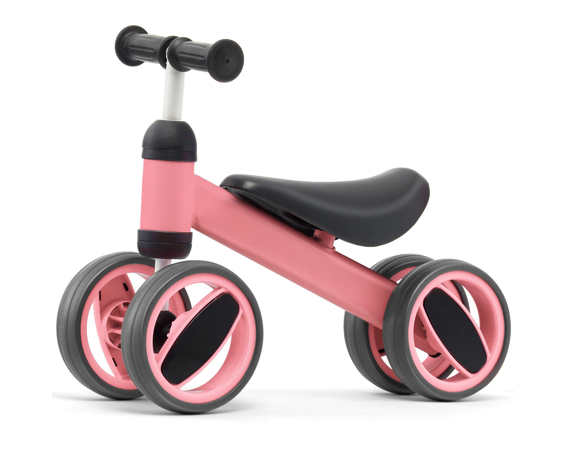 Baby Balance Bike Ride On Bicycle Toddler Riding Toys w/4 Wheels No Pedal Baby Walker Pink