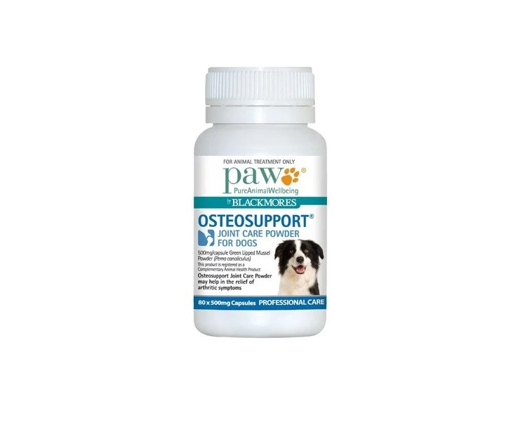 PAW Osteosupport Joint Care for Dogs (80 Caps) Dog Joint Health Blackmores