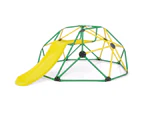 Kids Climbing Dome & Slide Set Metal Frame Outdoor Activity Center Max. 150KG Green