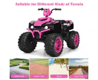 12V Kids Electric Ride on Toys ATV Battery Powered Vehicle High/Low Speed w/LED Lights & Music Pink