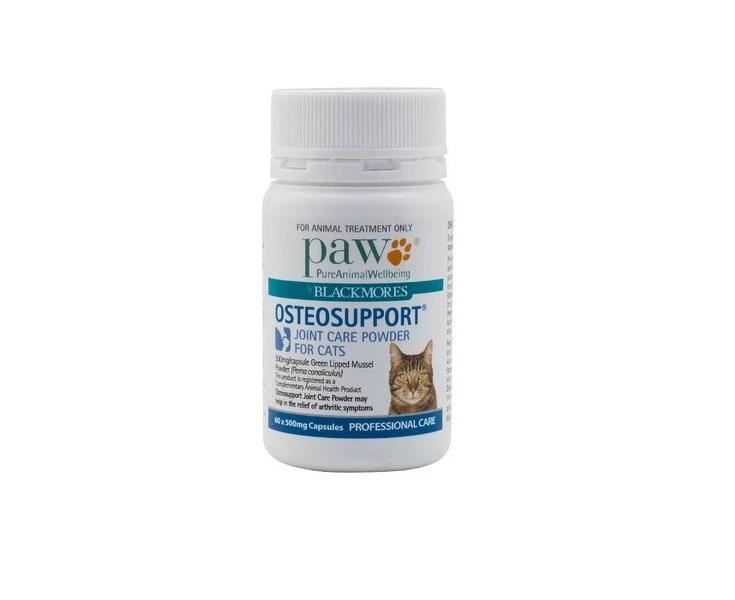 PAW Osteosupport Joint Care for Cats (60 Caps) Cat Joint Health Blackmores