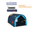 Kids Play Tents Forts Portable Bed Tent Pop Up Playhouse w/Mesh Curtain & Carrying Bag Blue