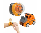 Watch Remote Control Mini Car Toy USB Charging Car Toy Orange