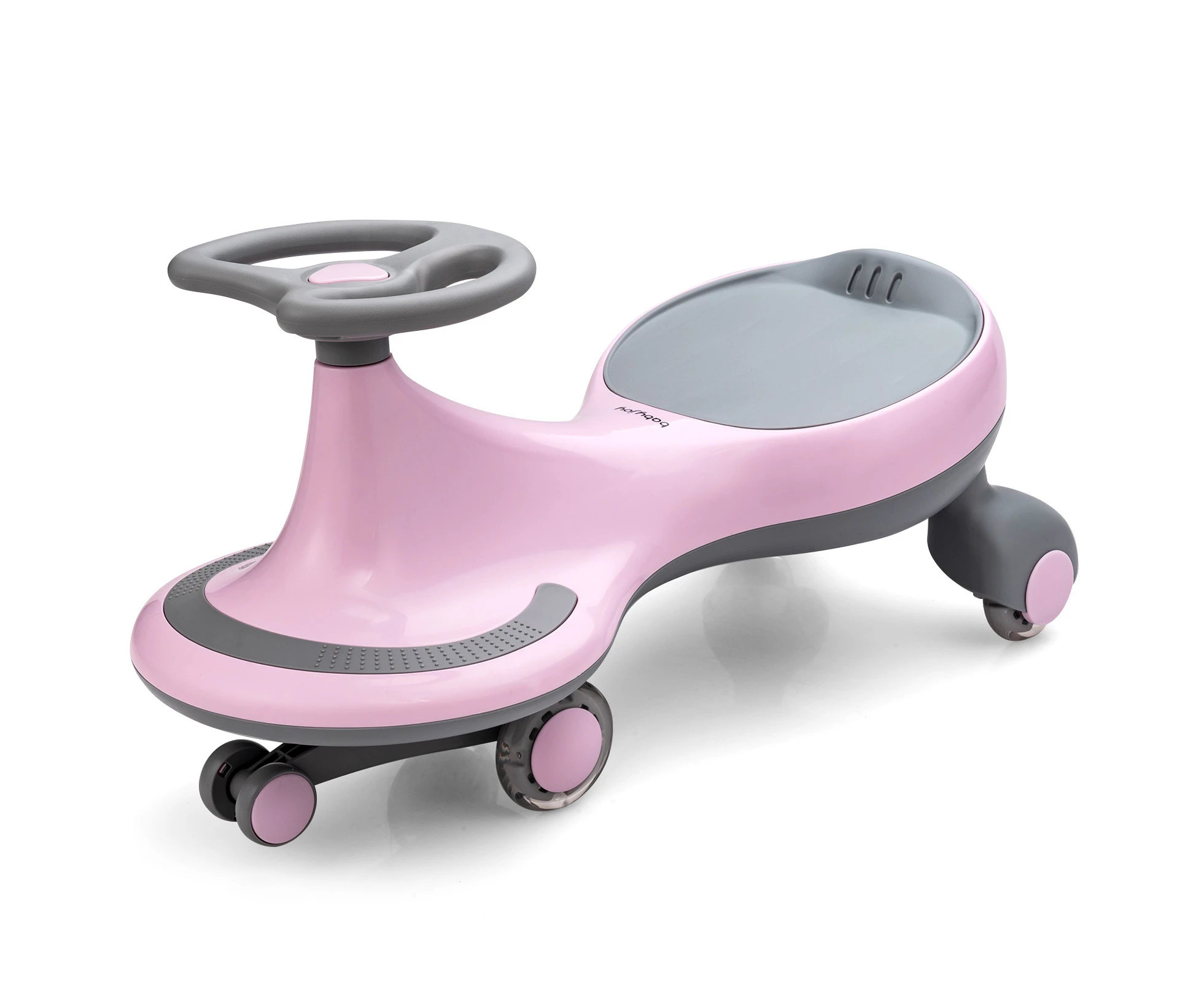 Kids Wiggle Car Ride-On Toy Foot-to-Floor Sliding Car w/Flashing wheels Pink