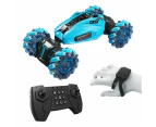 Remote Hand Control Watch Gesture Sensor Stunt Spray Car Twist Car Toy USB charging Car Toy Blue