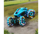 Remote Hand Control Watch Gesture Sensor Stunt Spray Car Twist Car Toy USB charging Car Toy Blue