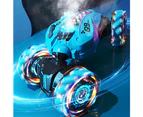 Remote Hand Control Watch Gesture Sensor Stunt Spray Car Twist Car Toy USB charging Car Toy Blue