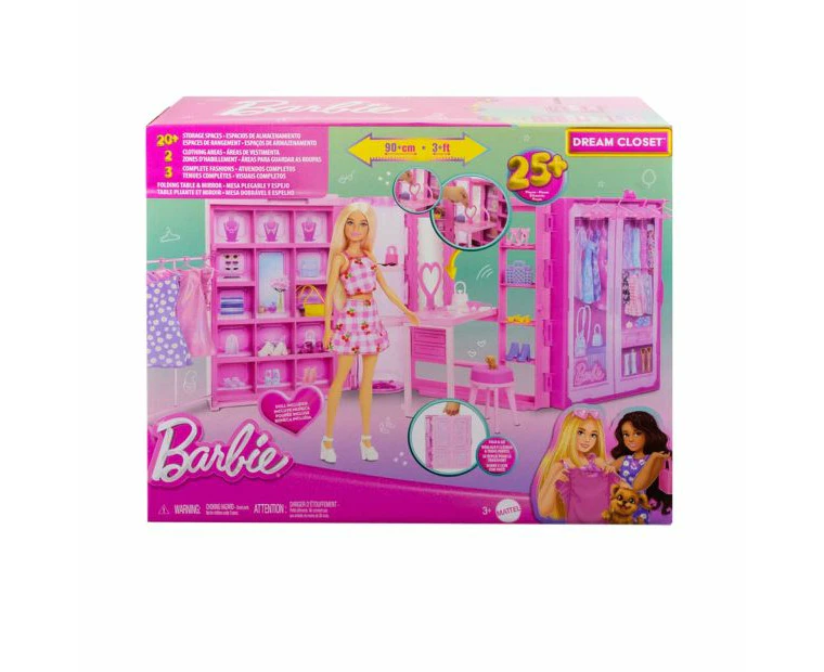 Barbie Dream Closet Toy Playset with Fashion Doll