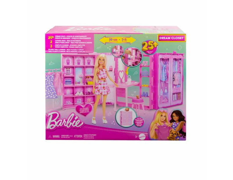 Barbie Dream Closet Toy Playset with Fashion Doll